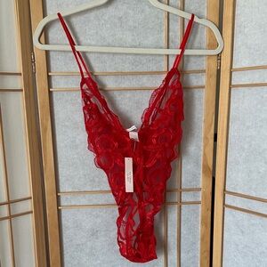 Victoria's Secret Red Lace Chemise